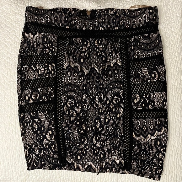 Windsor Black Lace Skirt with Mesh Detailing - Picture 1 of 1
